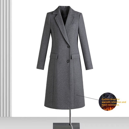 Manteau Femme Long Élégant – Coupe Classique et Chaude | Style Chic Hiver