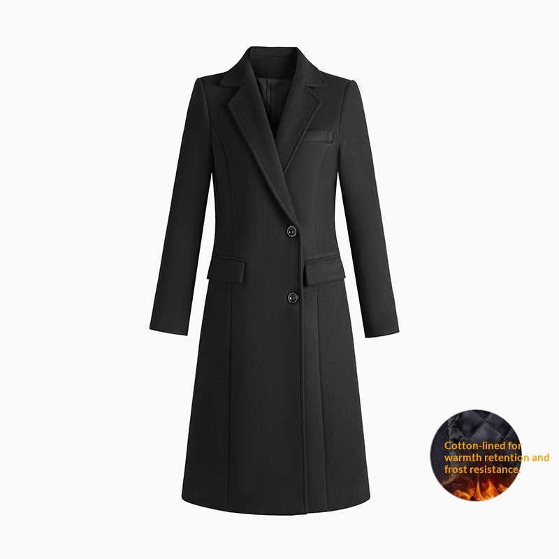 Manteau Femme Long Élégant – Coupe Classique et Chaude | Style Chic Hiver