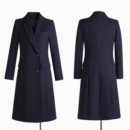 Manteau Femme Long Élégant – Coupe Classique et Chaude | Style Chic Hiver
