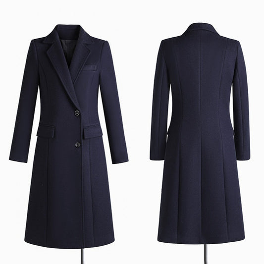 Manteau Femme Long Élégant – Coupe Classique et Chaude | Style Chic Hiver