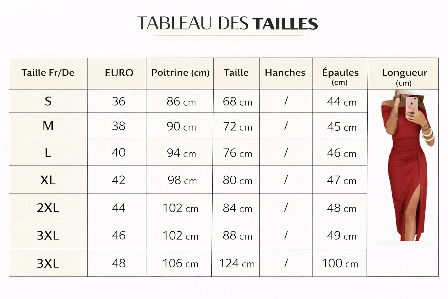 Robe brillante rouge à épaules dénudées